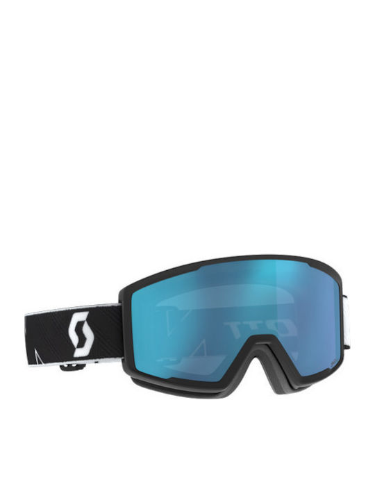 Scott Μάσκα Σκι & Snowboard Ενηλίκων Μαύρη με Φακό σε Μπλε Χρώμα