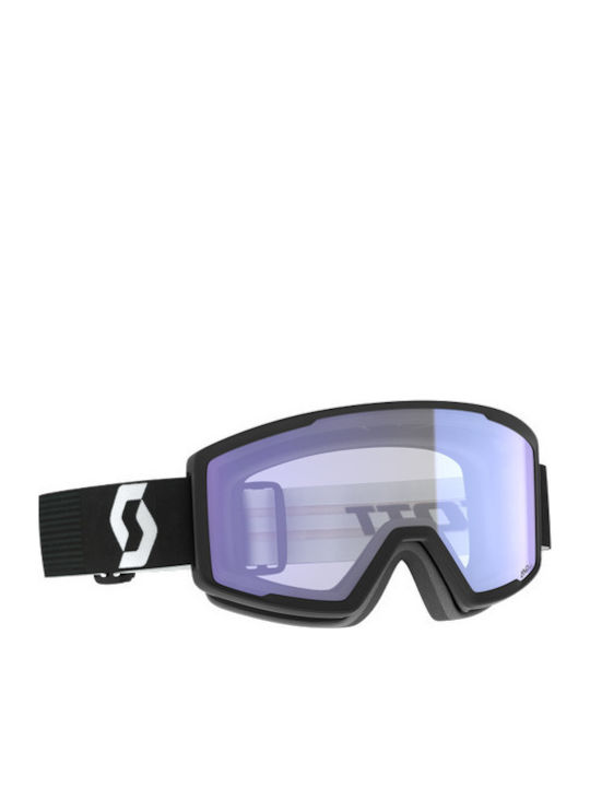 Scott Μάσκα Σκι & Snowboard Ενηλίκων Μαύρη με Φακό σε Μωβ Χρώμα