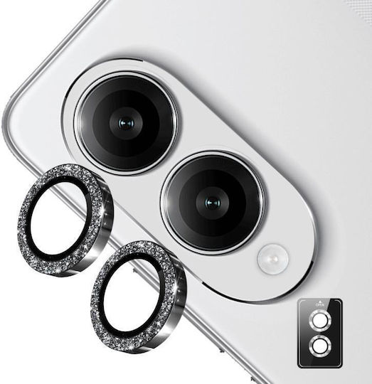 Galaxy Z Fold8 5g Enkay Hat-prince 9h Rear Camera Lens Glitter Aluminium Alloy Tempered Glass Film Black