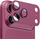 Iphone 18 Pro Max Enkay Anti-reflection Camera Lens Frosted Armor Aluminium Alloy Tempered Glass Film Wine Red