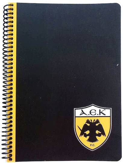 Back Me Up Spiral Ruled Notebook B5 70 Paper Sheets 2 Subjects Black