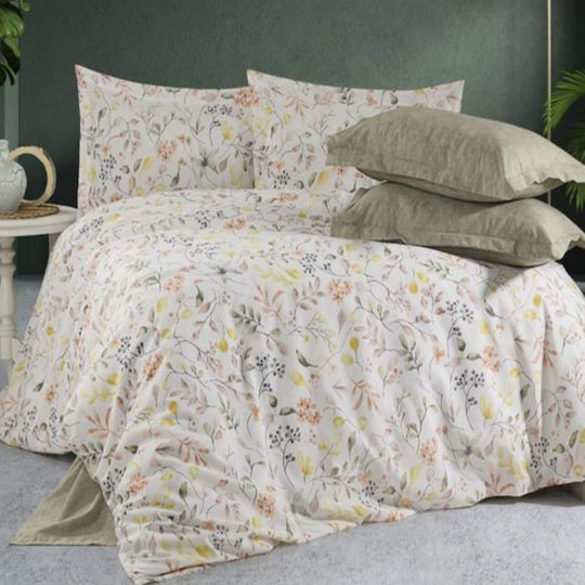 MayHome Σετ Μαξιλαροθήκες με Φάσα Floral 50x70εκ.