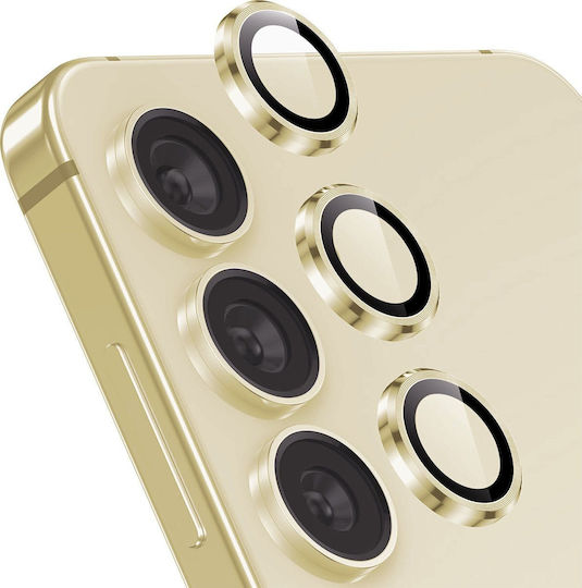 Protecție metalică pentru camera Samsung S24 Galben chihlimbar OEM