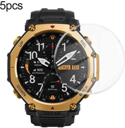 Amazfit T-Rex 3 Pro 48мм 5 Брой Пакет HD Мека Защитна Хидрогелна Фолио за Екран Кутия за Търговия на Дребно Цветен