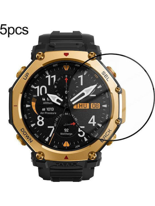 Amazfit T-Rex 3 Pro 48mm 5 Bucăți Pachet Pmma Composite Folie Protectoare Moale Pentru Ecran Cutie De Vânzare Cu Amănuntul Colorată