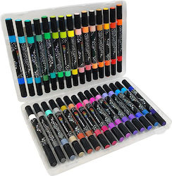 Transparente Zeichenstifte für Malerei mit Doppelspitze mit Glitzer Set 60 Stück Transparente Zeichenstifte für Malerei mit Doppelspitze mit Glitzer Set 60 Stück