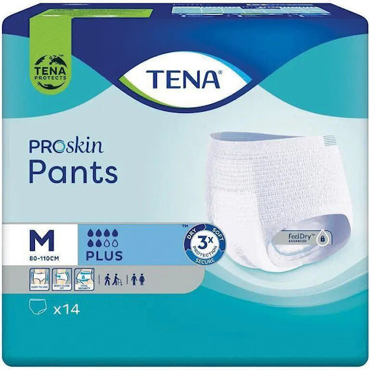 Tena Proskin Plus Πάνες Βρακάκι Ακράτειας Medium 14τμχ