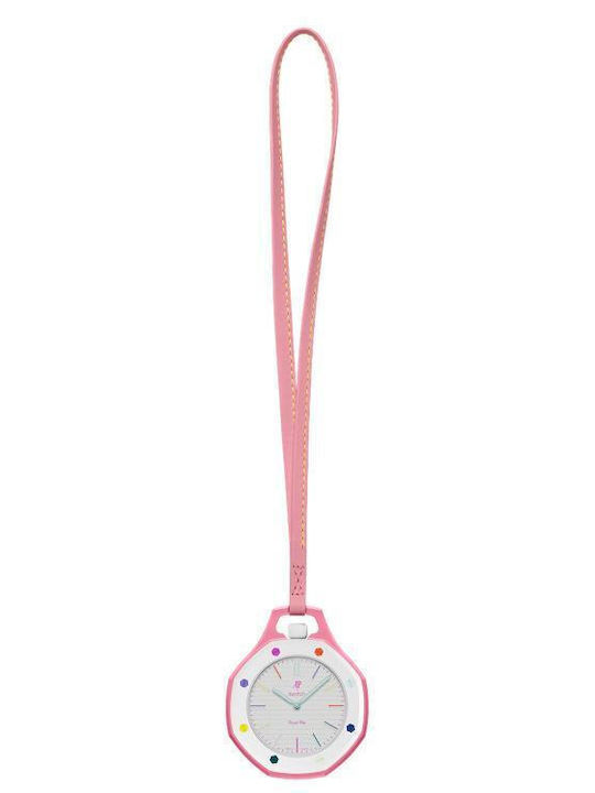 Swatch Royal Pop Xdfind Pocket Watch Cord Case Calf Leather Size S 18cm Pink