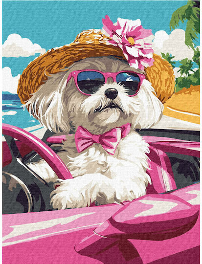 Painting Numbers Ideyka Painting Pink Car Art-selena-ua 311700