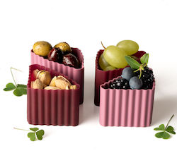 Lekkabox Bento Cups Set 4 Lekkabox Triangle Cups Plum