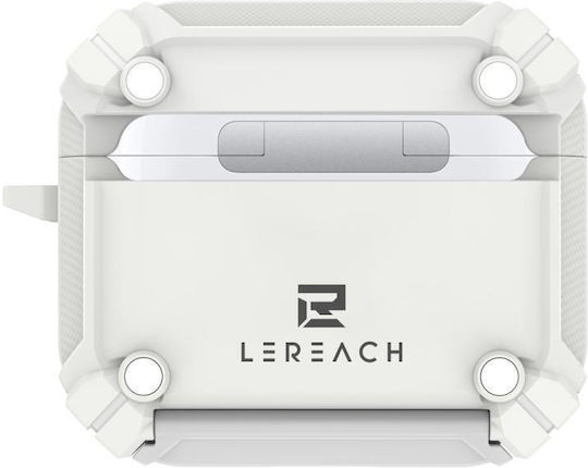 Bluetooth-Ohrhörer Zubehör Hülle Airpods 4 Lereach Mega Series Armor Edition Weiß