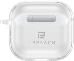AirPods 4 LeReach Mega Series Transparent Edition Wireless Earbuds Case Hook Transparent White AirPods 4 LeReach Mega Series Transparent Edition Wireless Earbuds Case Hook Transparent White