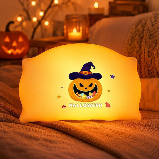 Zhl001w Weihnachtsdekorative Kissen Halloween Silikon Nachtlicht Kürbis