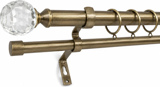 My Home Luxury Bară Pliabilă Metalică Pentru Perdele Dublă Cu Tijă 310 Cm Auriu My Home Luxury Bară Pliabilă Metalică Pentru Perdele Dublă Cu Tijă 310 Cm Auriu