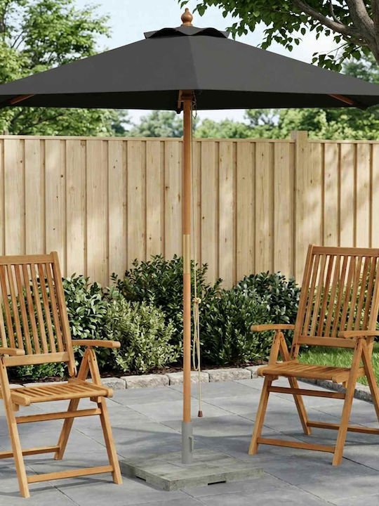 Wooden Grey Parasol 2.37x2.37xH2.37m