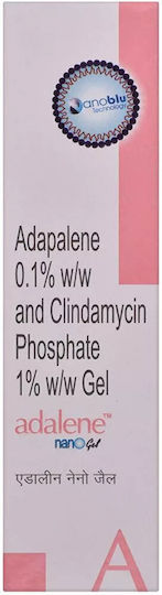 Zydus Adalene Adapalenă 0 1% Clindamicină 1% Acțiune Antifungică Împotriva Gel pentru Acnee și Iritații 15gr