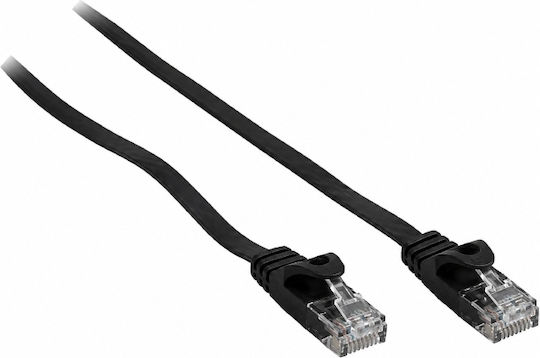 Flaches U/UTP Kat.6 (Gigabit) Netzwerkkabel Ethernet 20m Schwarzes