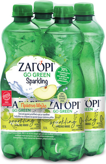 Zagori Zagori Kohlensäurehaltiges Wasser Grüner Apfel 4x500ml