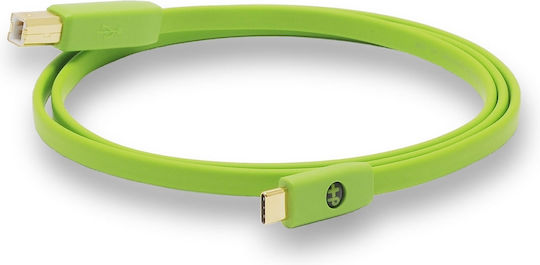 Oyaide Flat / Braided Cablu USB 2.0 USB-C tată - USB-C Verde 1m PRD-000025028
