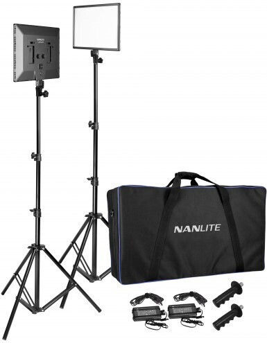 Nanlite Kit De Iluminare Pentru Fotografie Și Video 2 Corpuri De Iluminat Cu Trepied