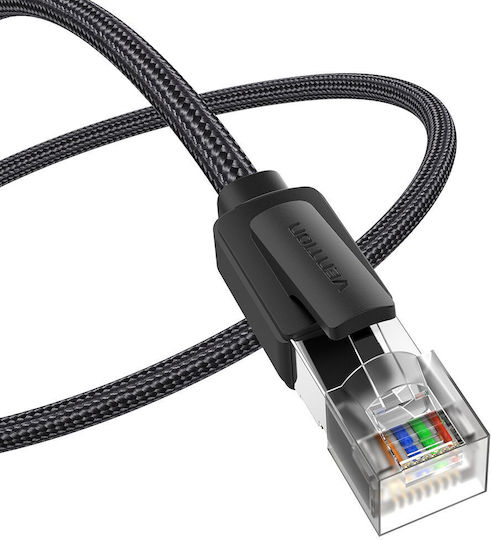 Vention Network Cable Cat8 Sftp Braided 20.0m Black-nickel Ikobq