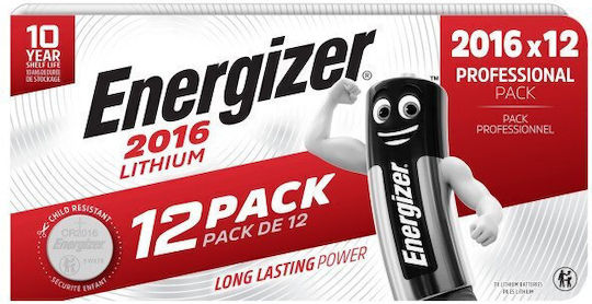 Energizer Uhrenbatterien Lithium Cr2016 12 Stück