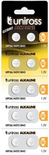 Uniross Alkaline-coin Lr936 Ag9 Lr45 Battery 10pack