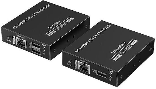 Lenkeng Kvm Hdmi Extender Over Ethernet 4k60hz 70m Loop Poc Lkv565kvm-p