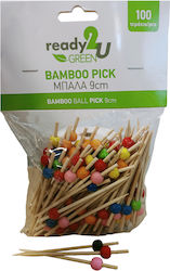 Ready 2u Pick Μπάλα Μπαμπού 9cm 100τεμ 6-73278 Ready 2u Pick Μπάλα Μπαμπού 9cm 100τεμ 6-73278