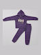 Kids Sweatpants Set With Top Purple