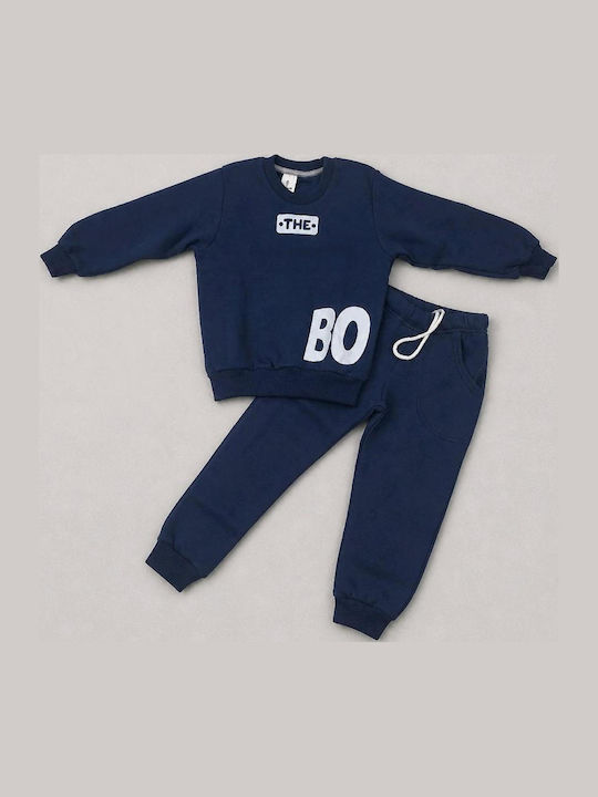 Kids Sweatpants Set With Top Blue