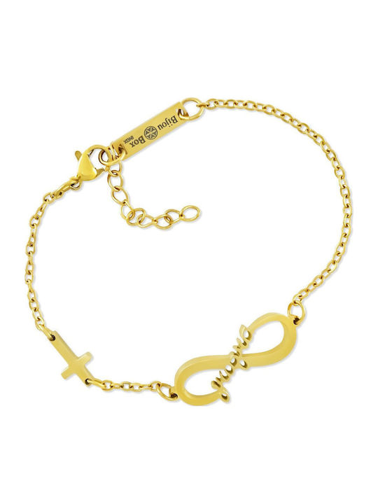 Bijou Box Damenarmband mit Unendlichkeit-Design aus vergoldetem Stahl