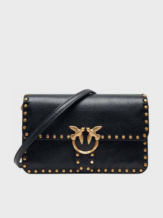 Love One Leder Damenhandtasche Crossbody Schwarze