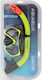Aquablue Extreme Silikon Tauchmaske mit Schnorchel Gelbe