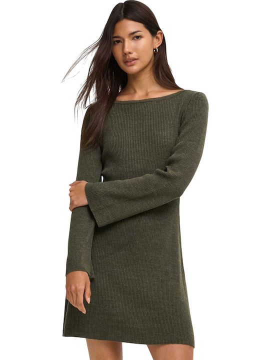 Mini Рокля Плетена Burnt Olive Mel Green
