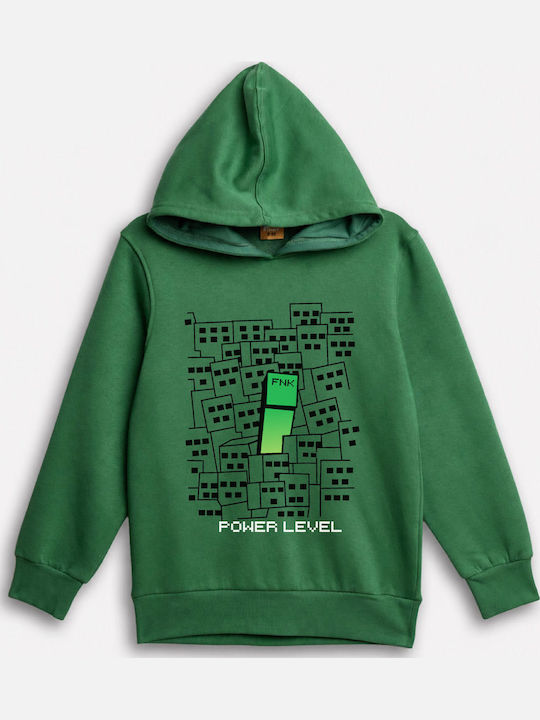 Kinder-Sweatshirt mit Kapuze Grün
