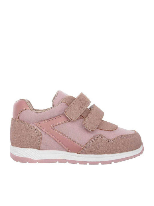 Kids Sneakers Anatomic with Hoop & Loop Closure Pink