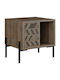 Bedside Table Dionysos Wooden Brown 45x40x46.6cm