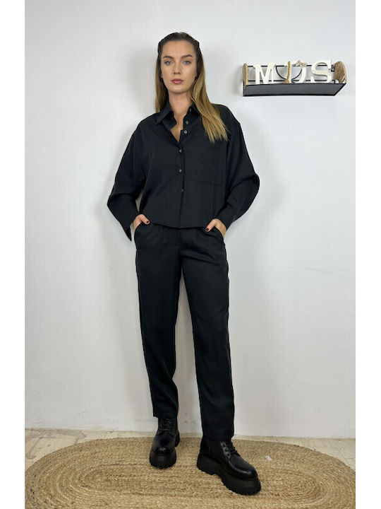Passager Women's Fabric Trousers Black