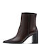 Leder Damen Stiefeletten Braun