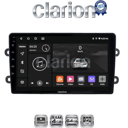 Clarion Gl52708 OEM Мултимедийна Екран Автомобилни Аудио Системи Dacia Duster Logan Sandero 2013 > 2018 CarPlay AndroidAuto BT GPS WiFi GPRS