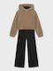 Kids Sweatpants Set Camel 2 Pieces