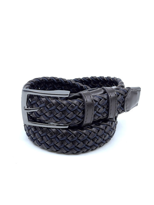 Legend Accessories Men's Leather Knitted Black ...