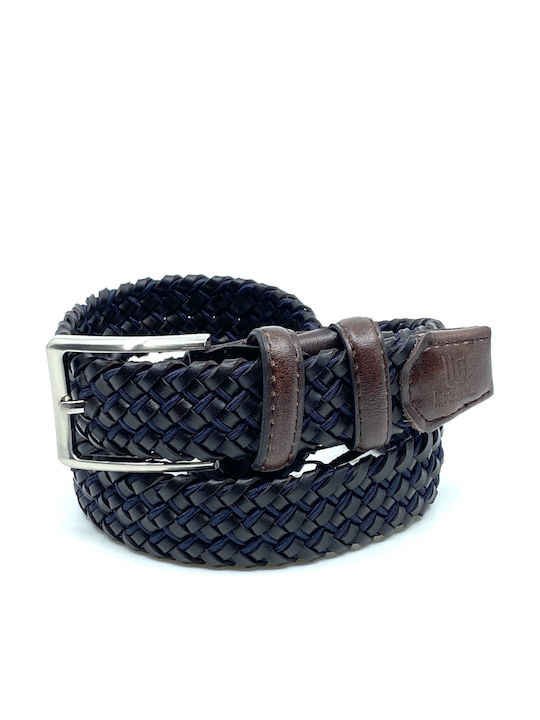 Legend Accessories Men's Leather Knitted Black ...