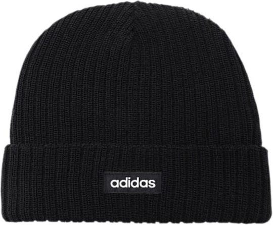 Căciulă Cuff Beanie pentru bărbați tricotată în culoare neagră
