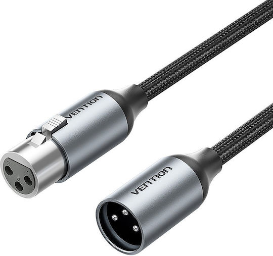 Vention Audio Xlr M-f Cable Braided-metal 5.0m Bkhhj