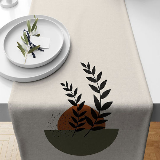 Aberto Design Mehrfarbiger Läufer Beige 40x135cm