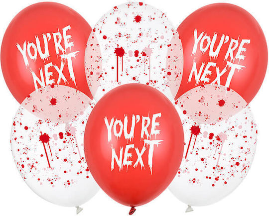 Set of 6 Red Latex Balloons
