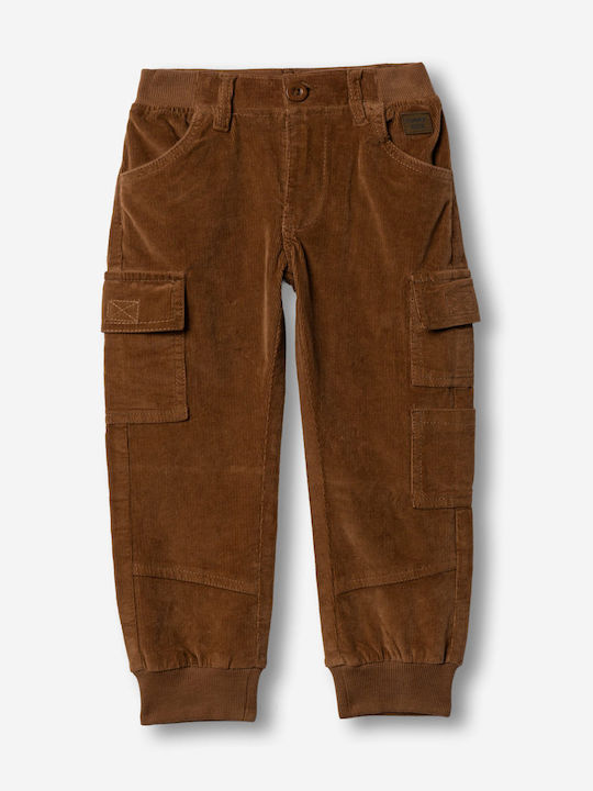 Παιδικό Παντελόνι Cargo Κοτλέ Καφέ