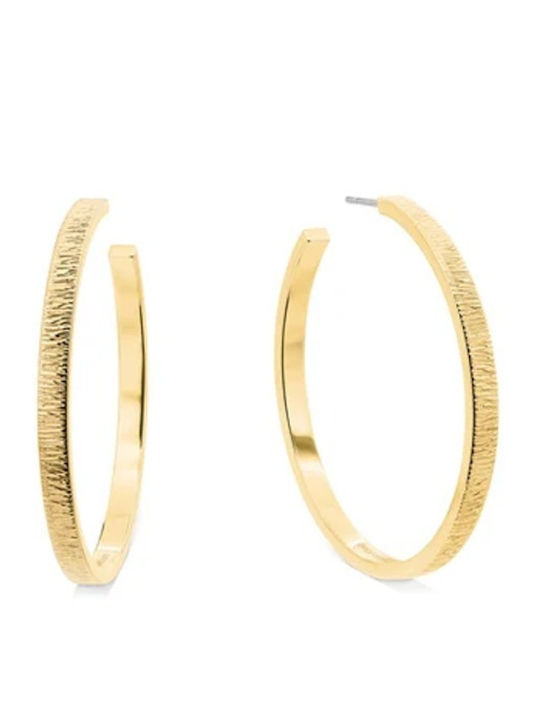 Calvin Klein Earrings Hoops from Steel Gold Plated